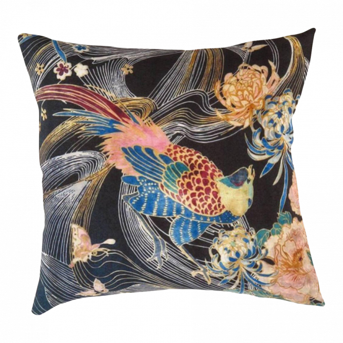 Turkish Fine Silk tiger Pillow 16" X 16''